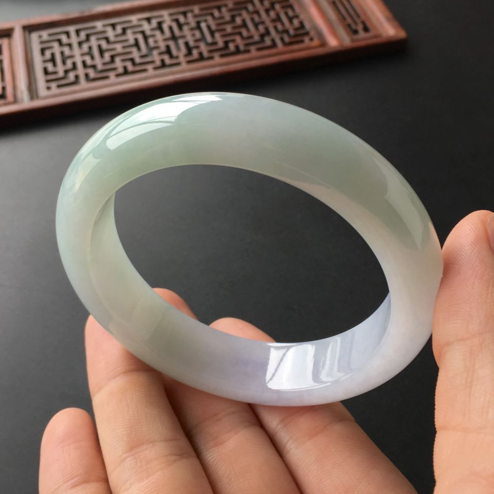 (超值推荐)糯冰种紫罗兰晴水手镯(58.6mm)