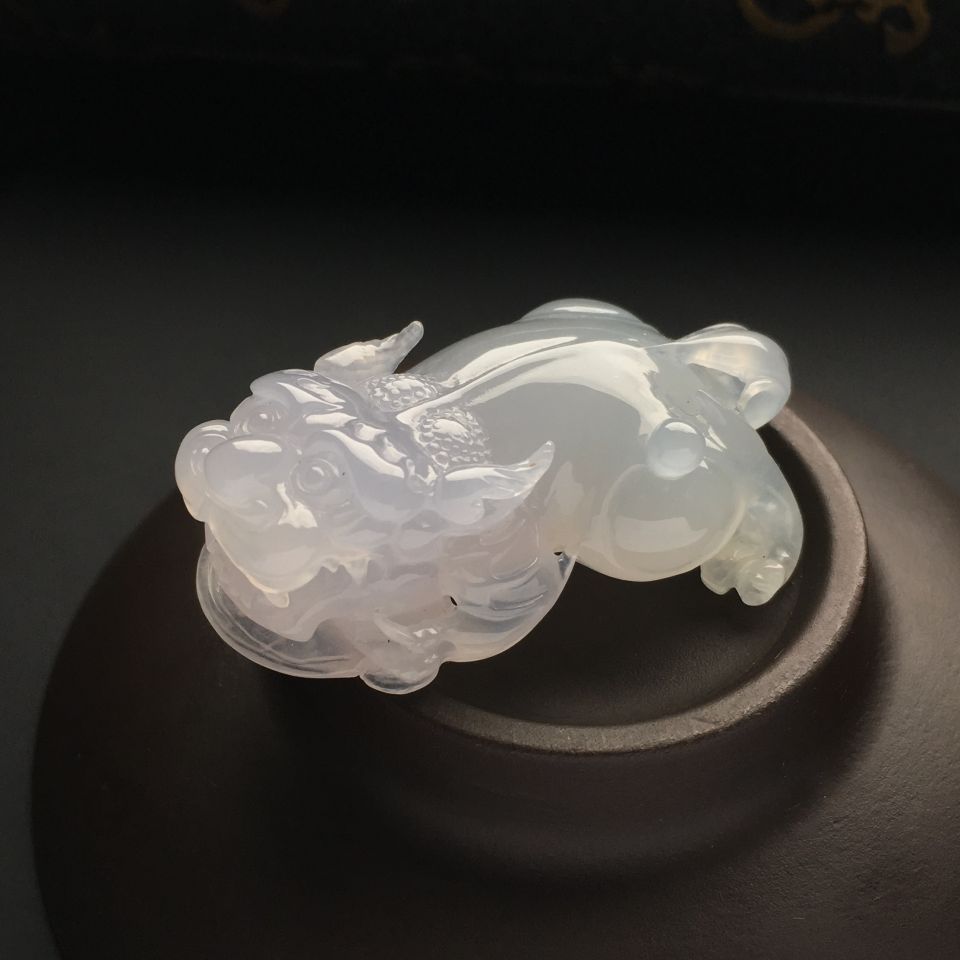 （超值推荐）糯冰种淡晴水貔貅挂件