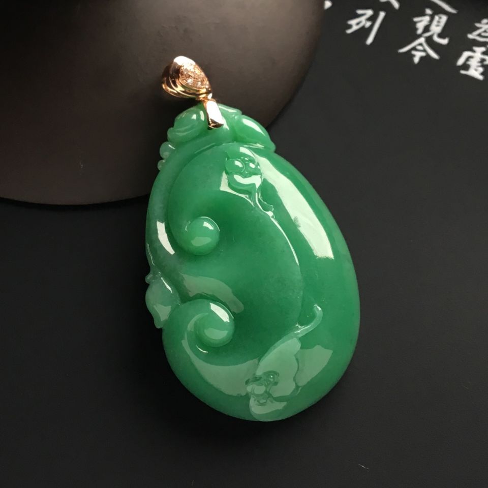 （超值推荐）糯冰种豆色如意挂件