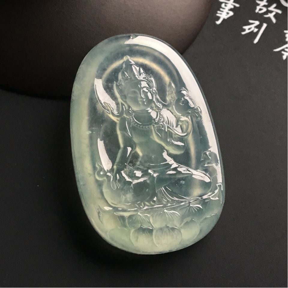 （超值推荐）冰种淡晴水白度母挂件
