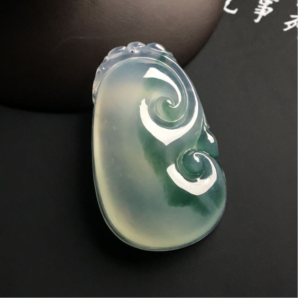（超值推荐）冰种飘花如意挂件