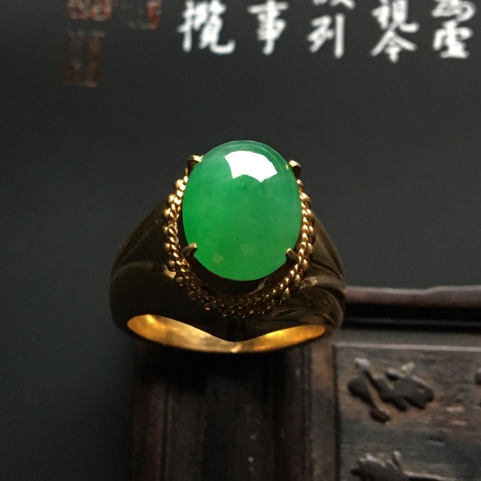 （超值推荐）冰种绿晴水戒面