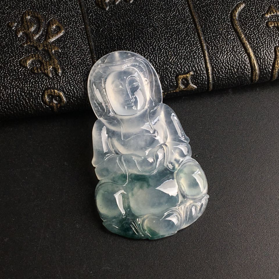 (超值推荐)冰种飘花观音挂件