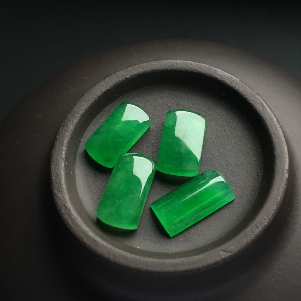 冰种翠色马鞍戒面（一批走）