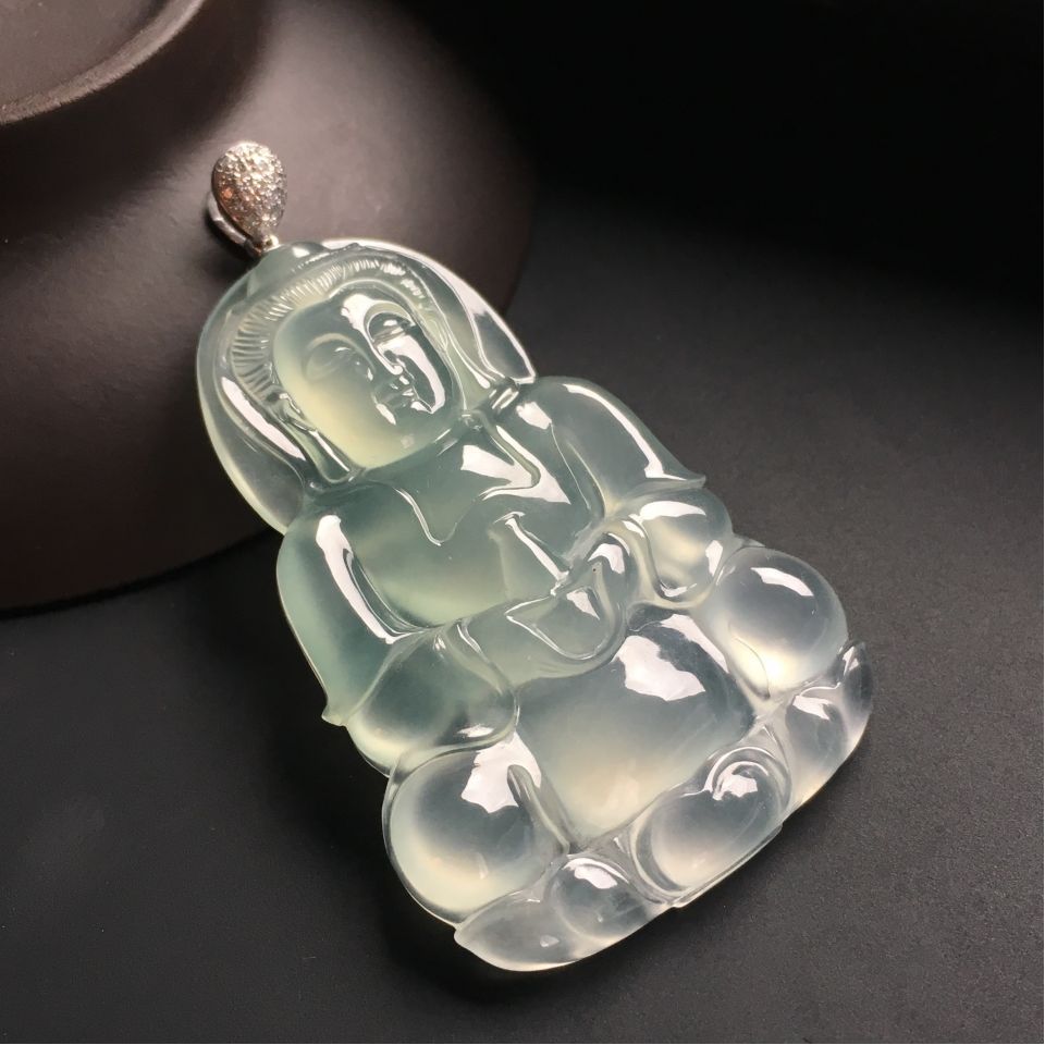 （一口价扫货）冰种淡晴水观音挂件