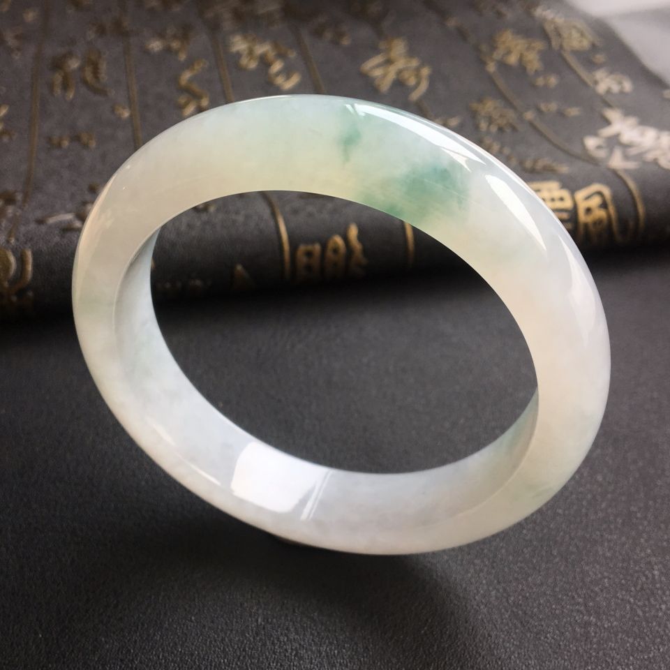 糯冰种飘花手镯(57.1mm)