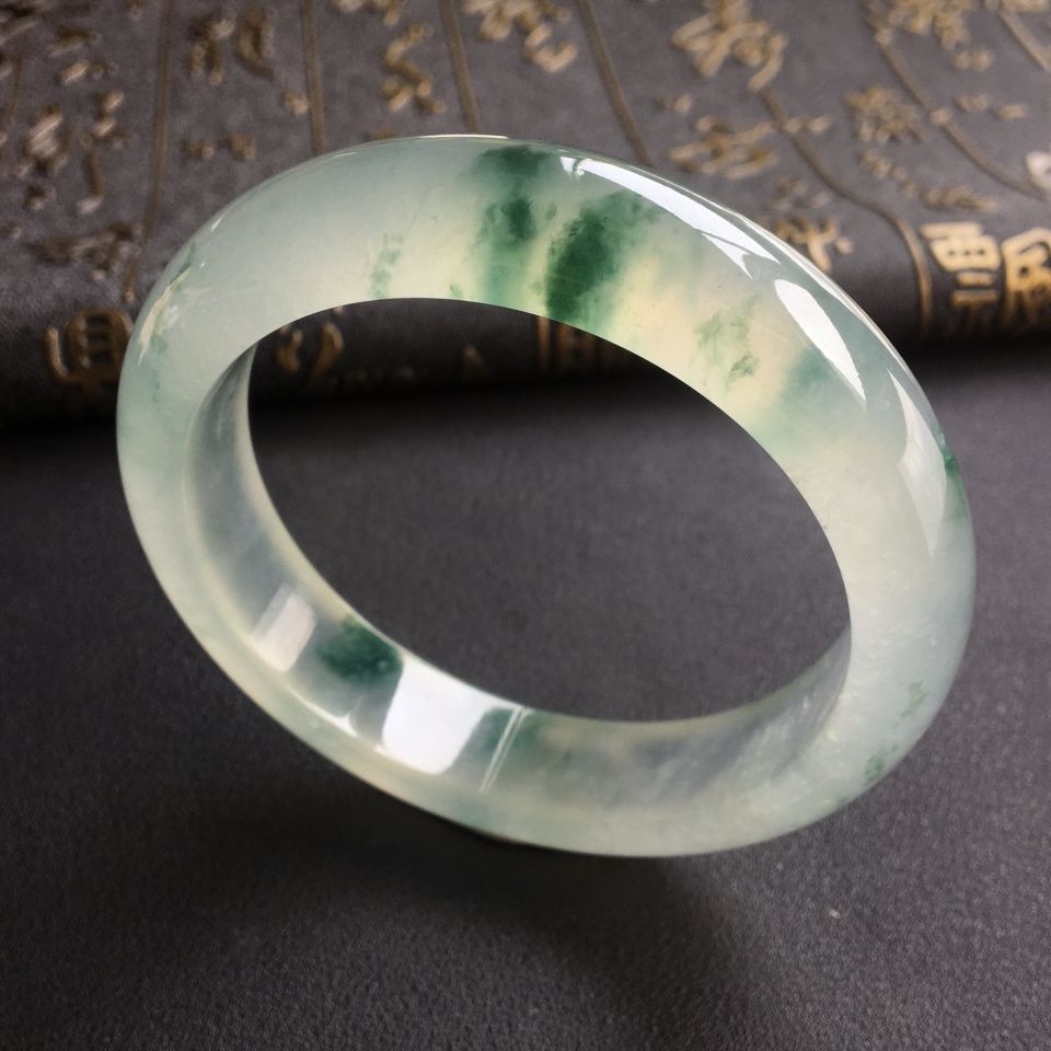 冰种飘花手镯(58mm)