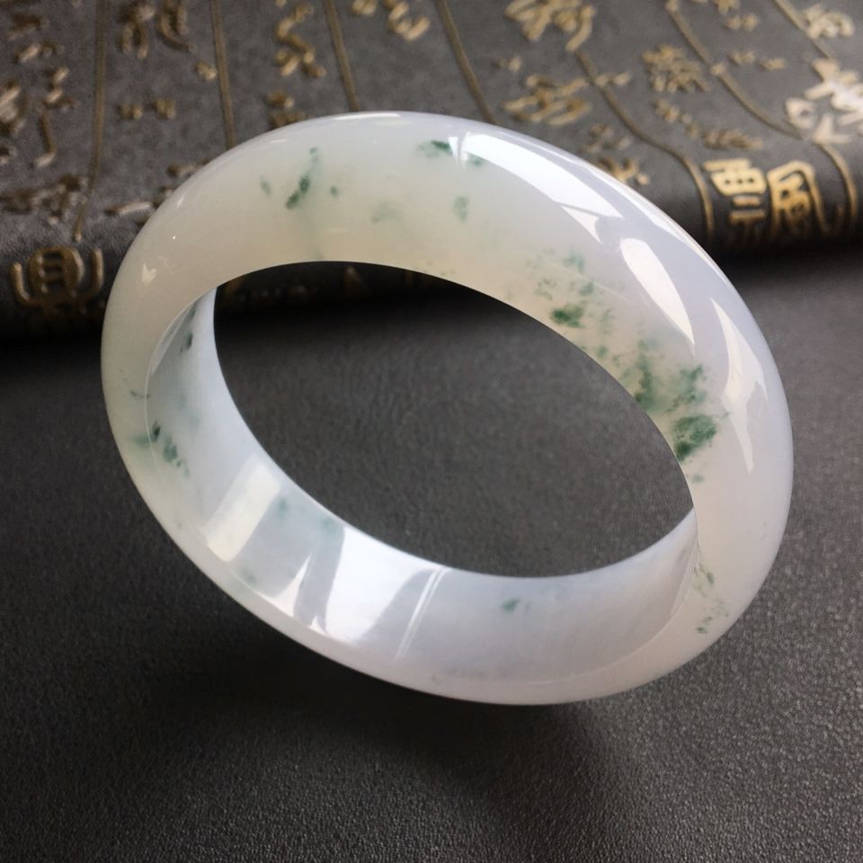 糯冰种飘花手镯(59.8mm)