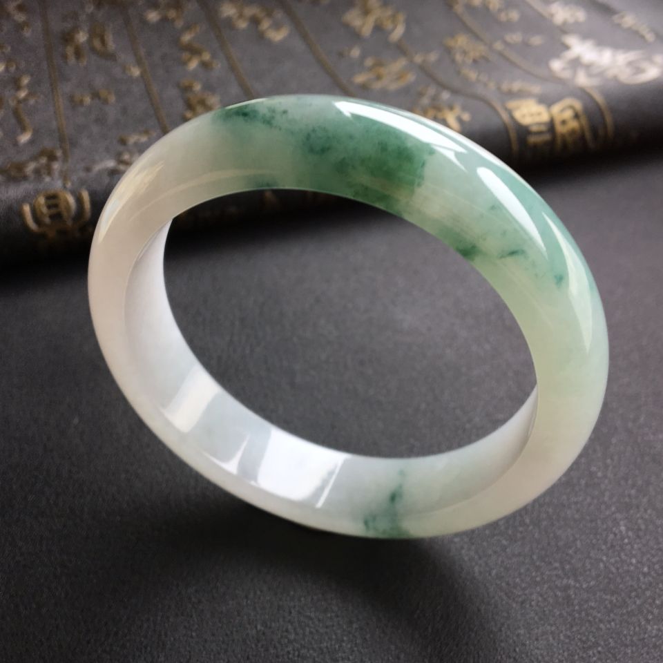 糯冰种飘花手镯(58.4mm)