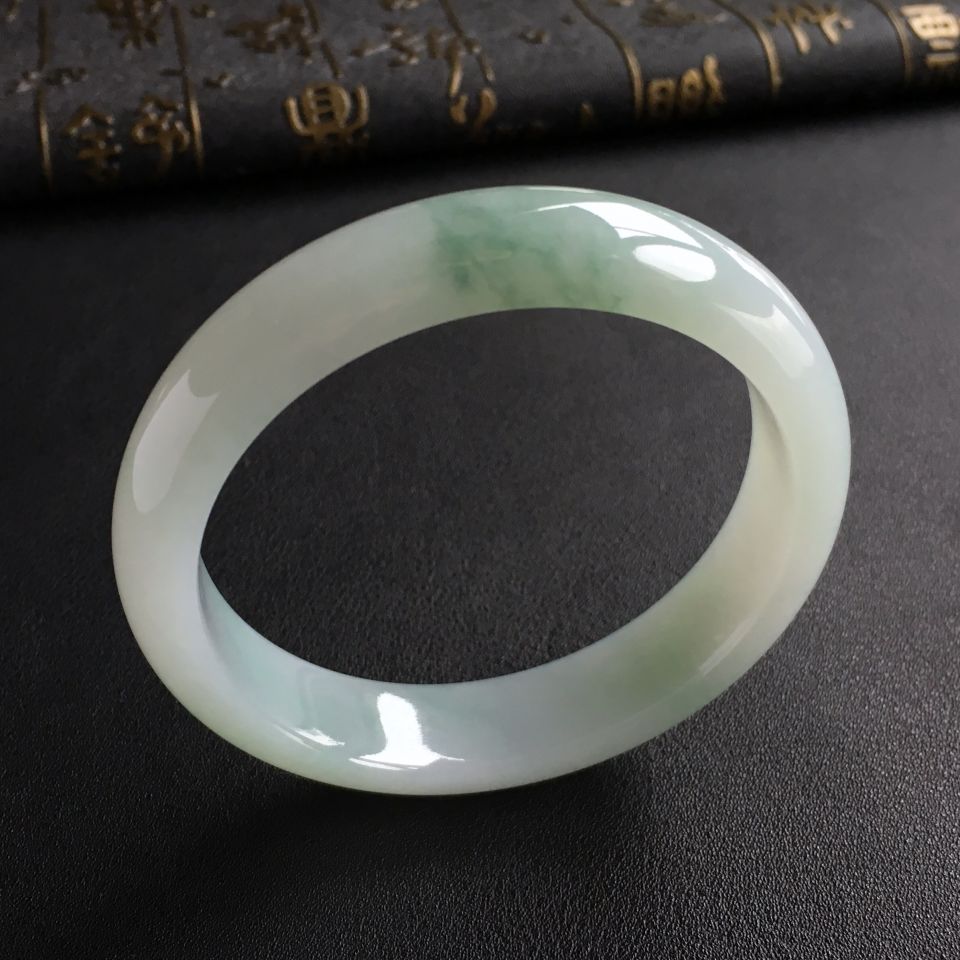 糯冰种飘花手镯(57.5mm)