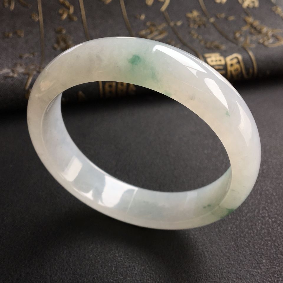 糯冰种飘花手镯(58.2mm)