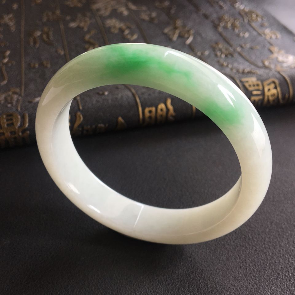 糯冰种飘翠手镯(57.2mm)