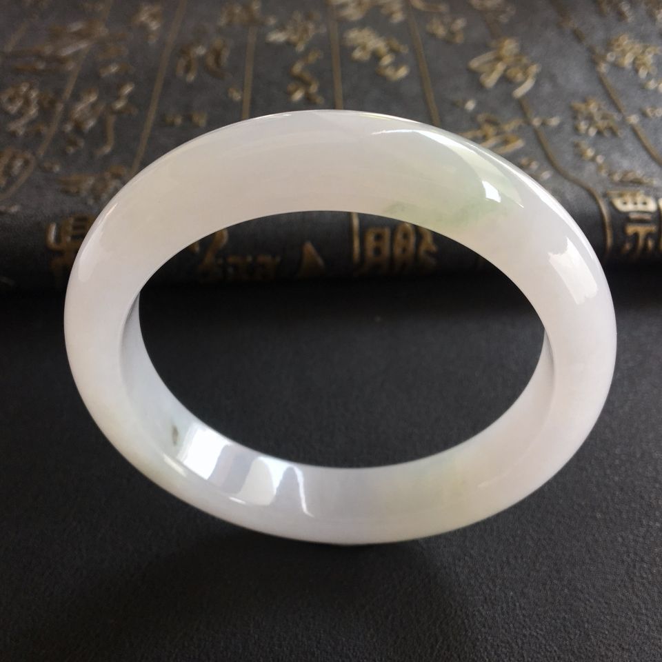 糯冰种飘花手镯(56.4mm)