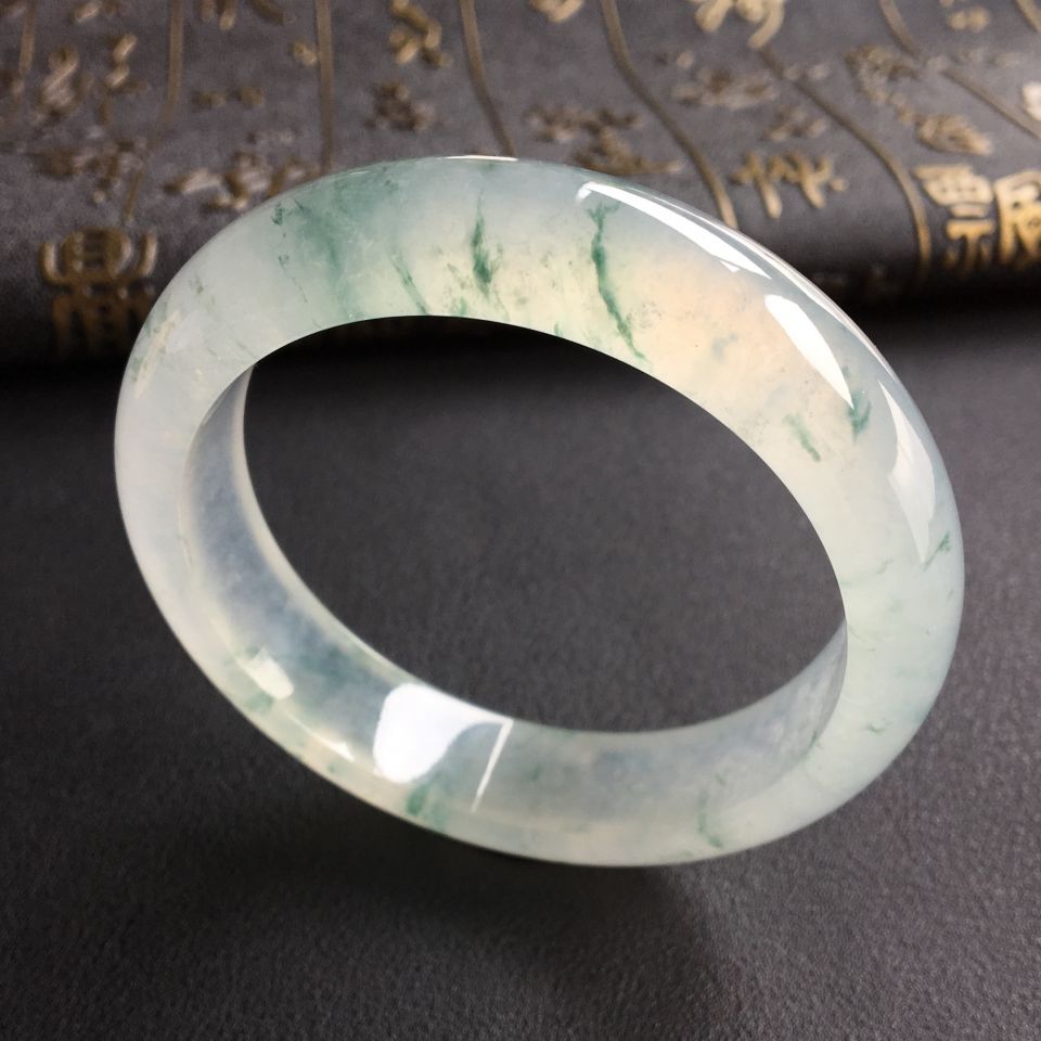 冰种飘花手镯(54.8mm)