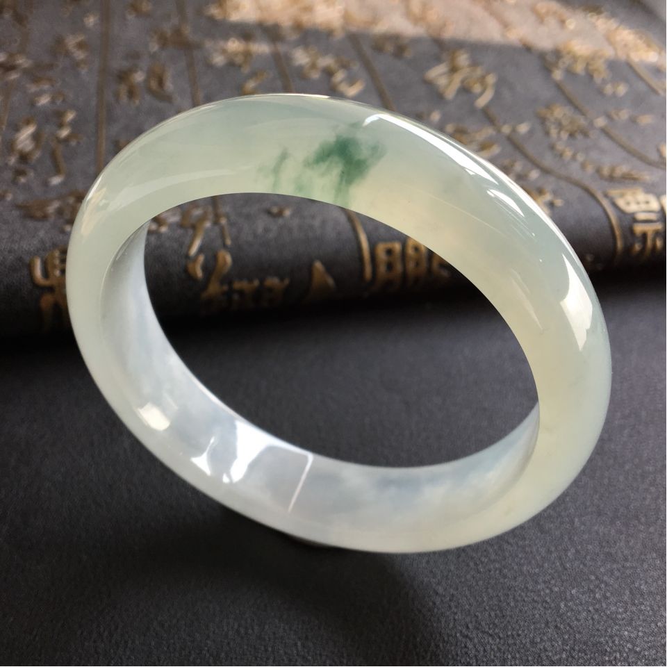 冰种飘花手镯(57.4mm)