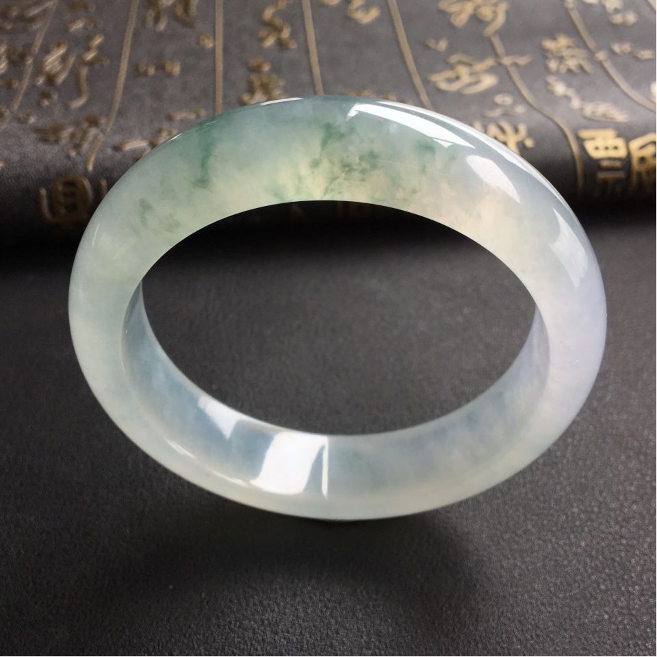 冰种飘花手镯(56.4mm)