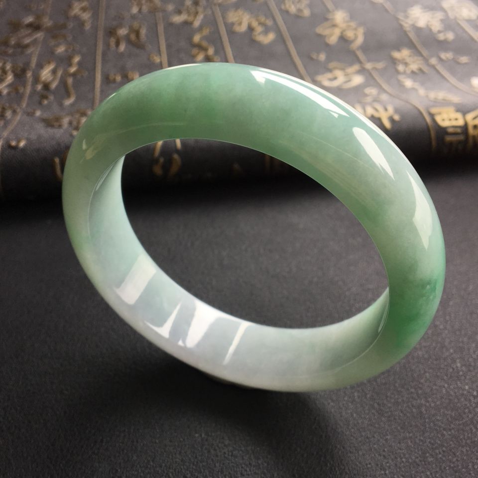 糯冰种晴水飘花手镯(58.8mm)