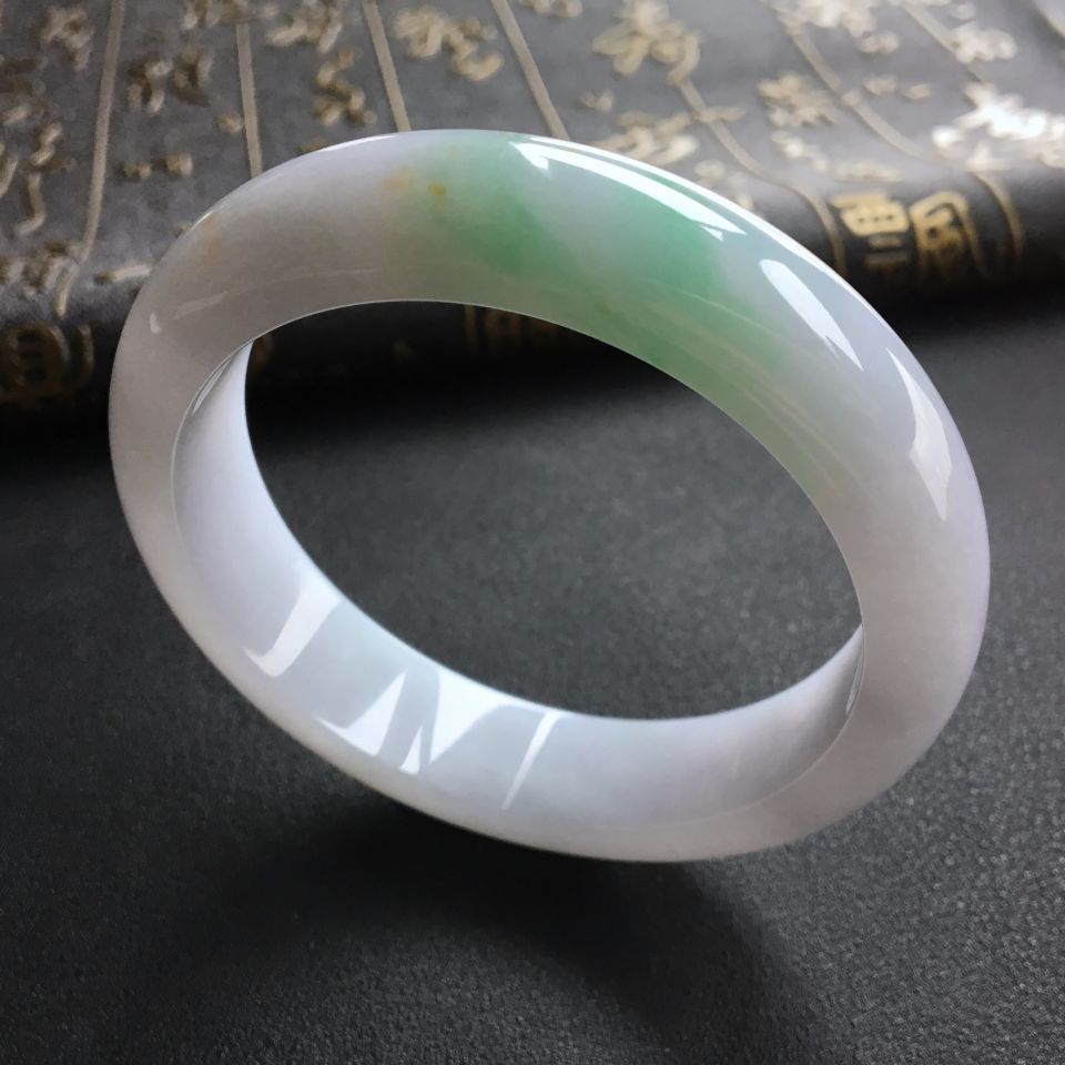糯冰种飘翠手镯(57.2mm)