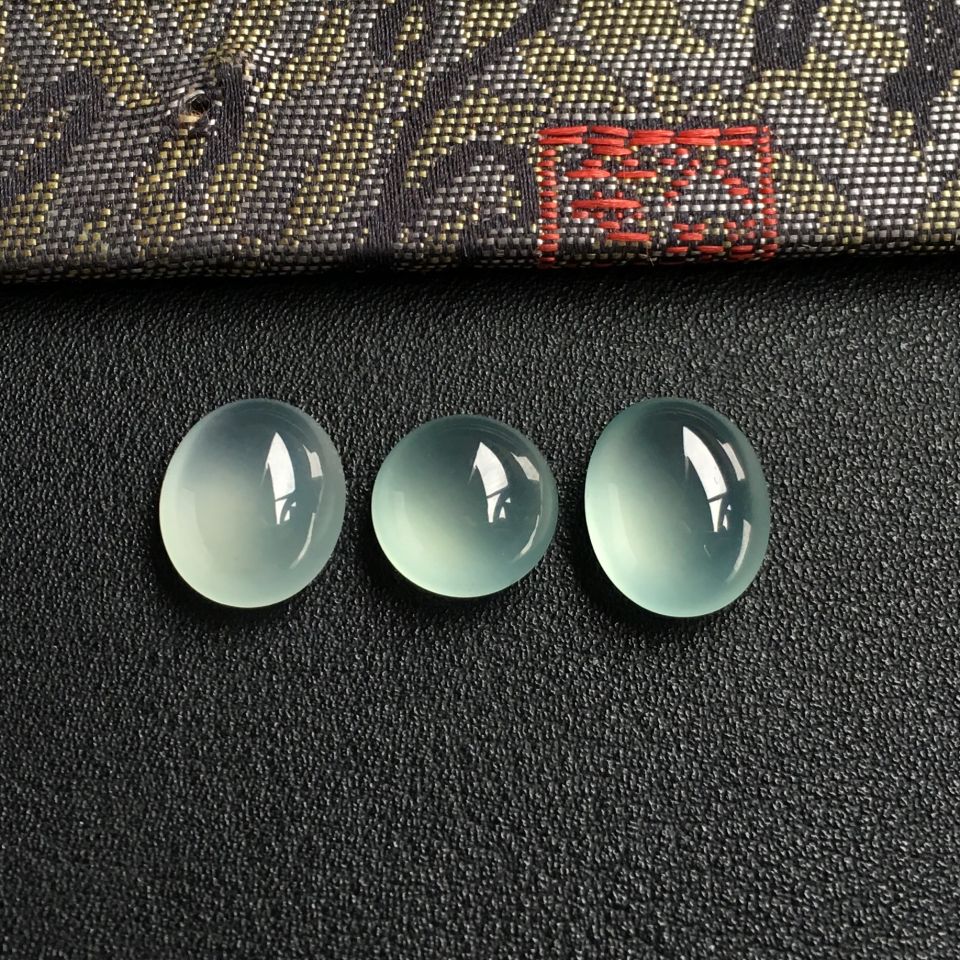 冰种晴水戒面三颗一批走