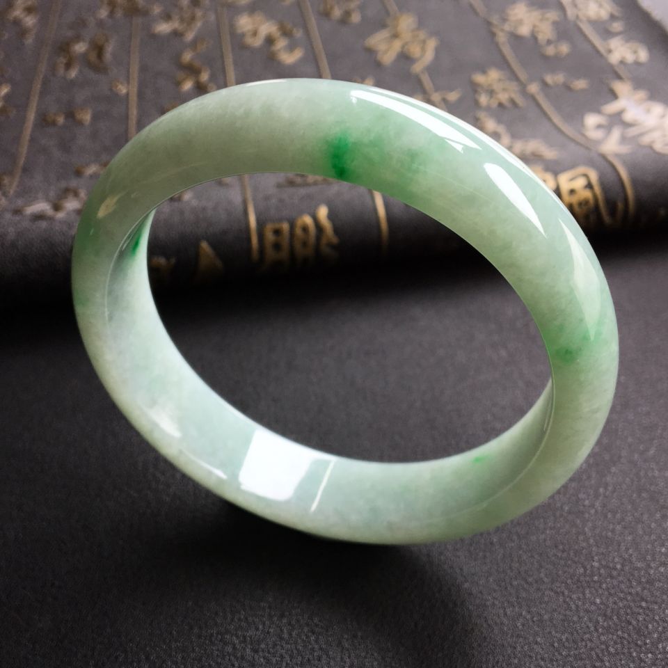 糯冰种飘翠手镯(58.8mm)