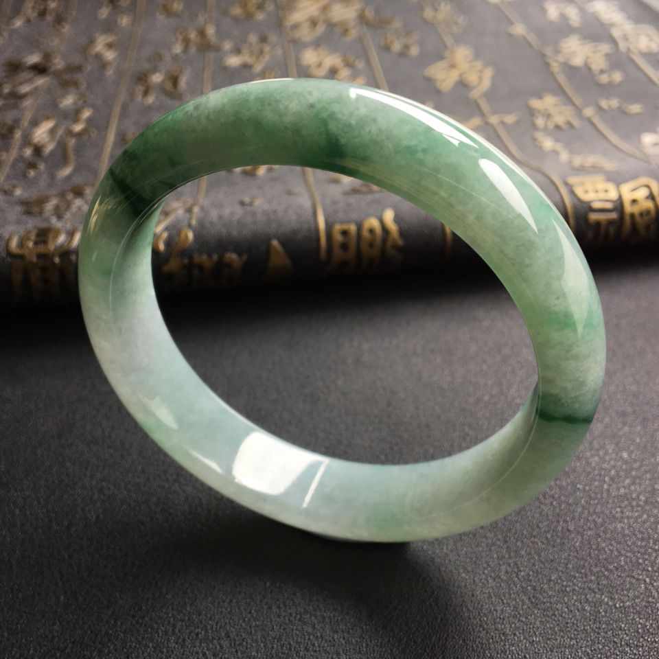 糯冰种飘花手镯(57.2mm)