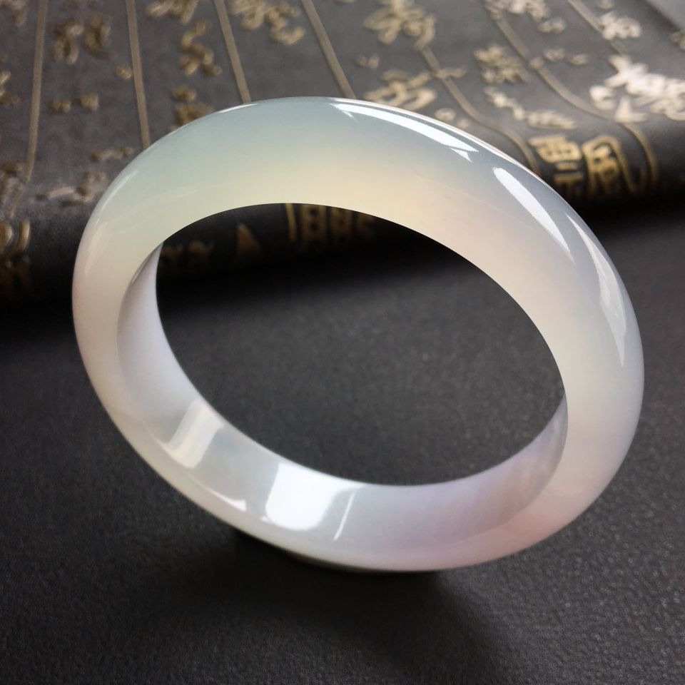 冰种晴水淡紫罗兰手镯(56mm)