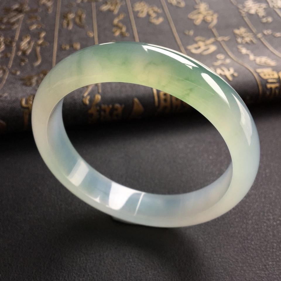 冰种晴水飘花手镯(59.4mm)