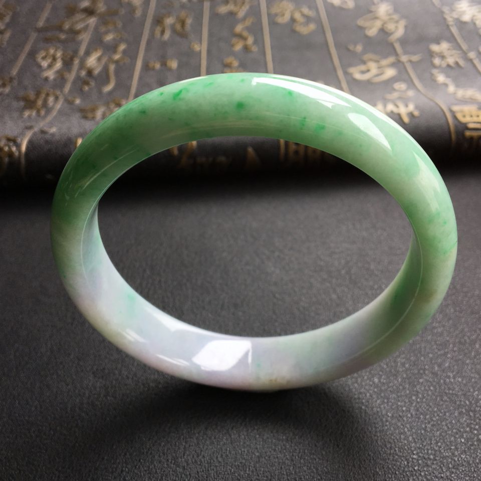 糯冰种飘翠手镯(60.4mm)