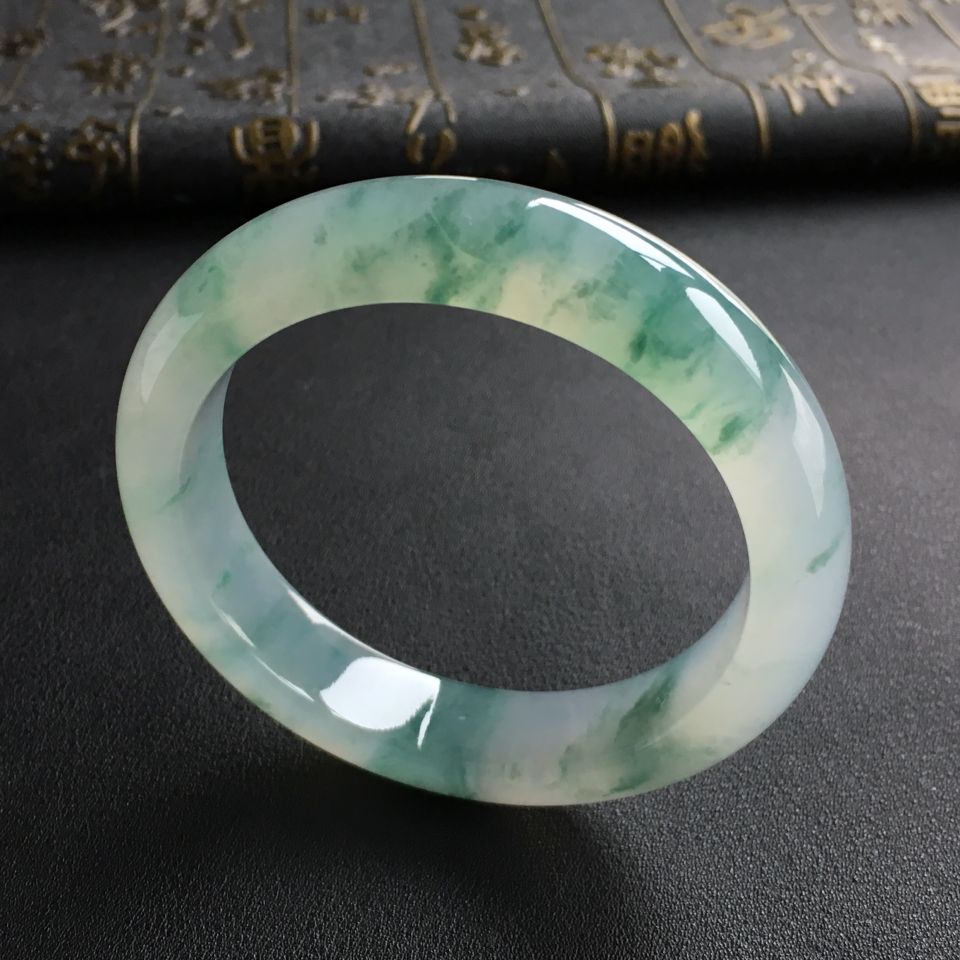 冰种飘花手镯(54mm)