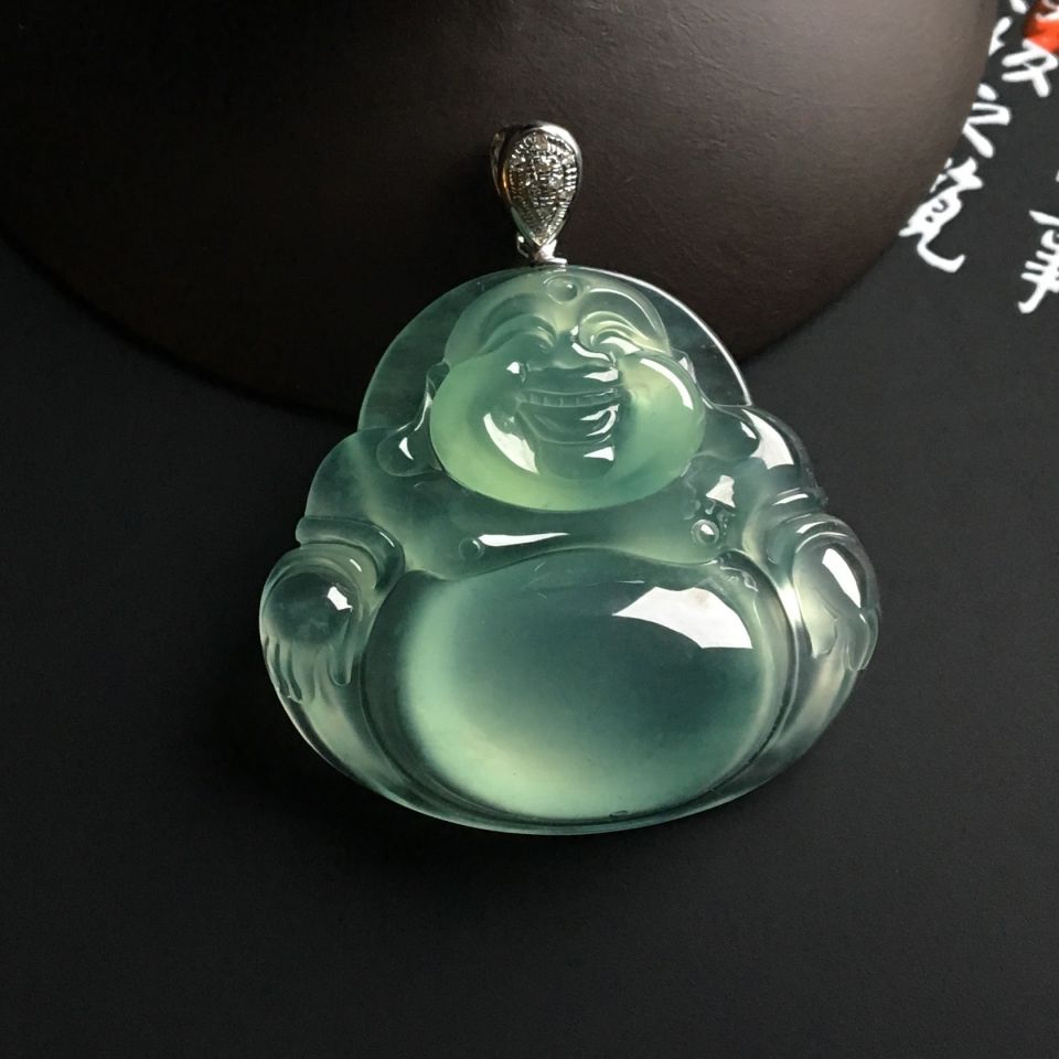 冰种晴水玉佛挂件