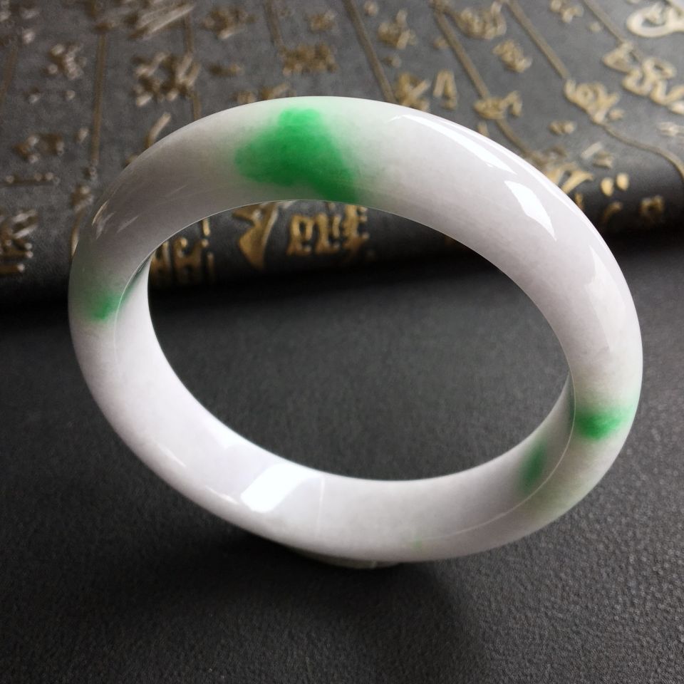 糯冰种飘翠手镯(58.8mm)