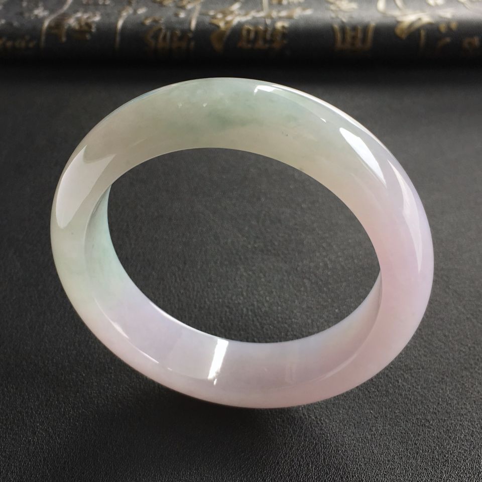 糯冰种晴水紫罗兰手镯(56.4mm)