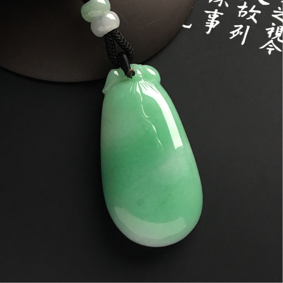 （超值推荐）糯冰种豆色福瓜挂件