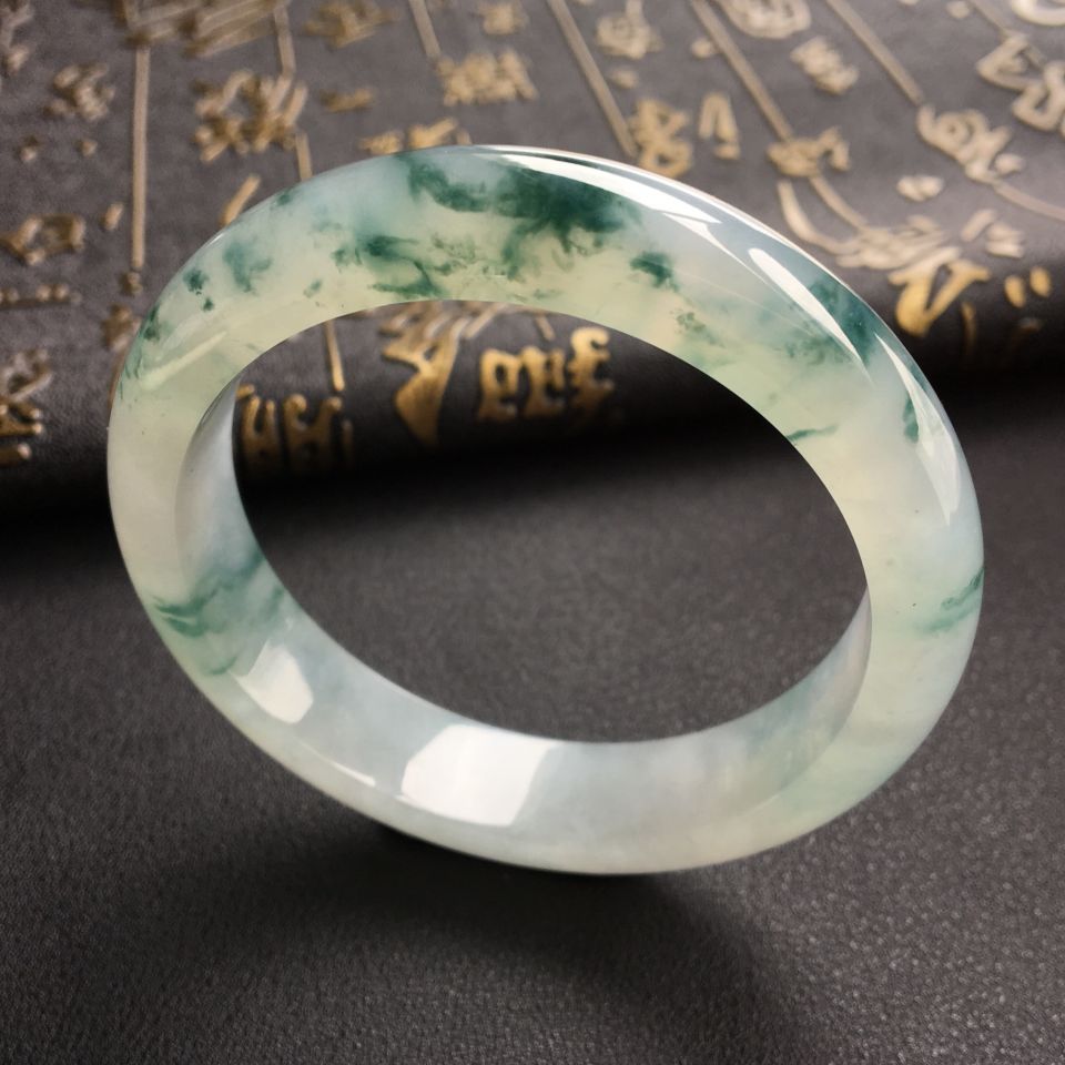 冰种飘花手镯(55.2mm)