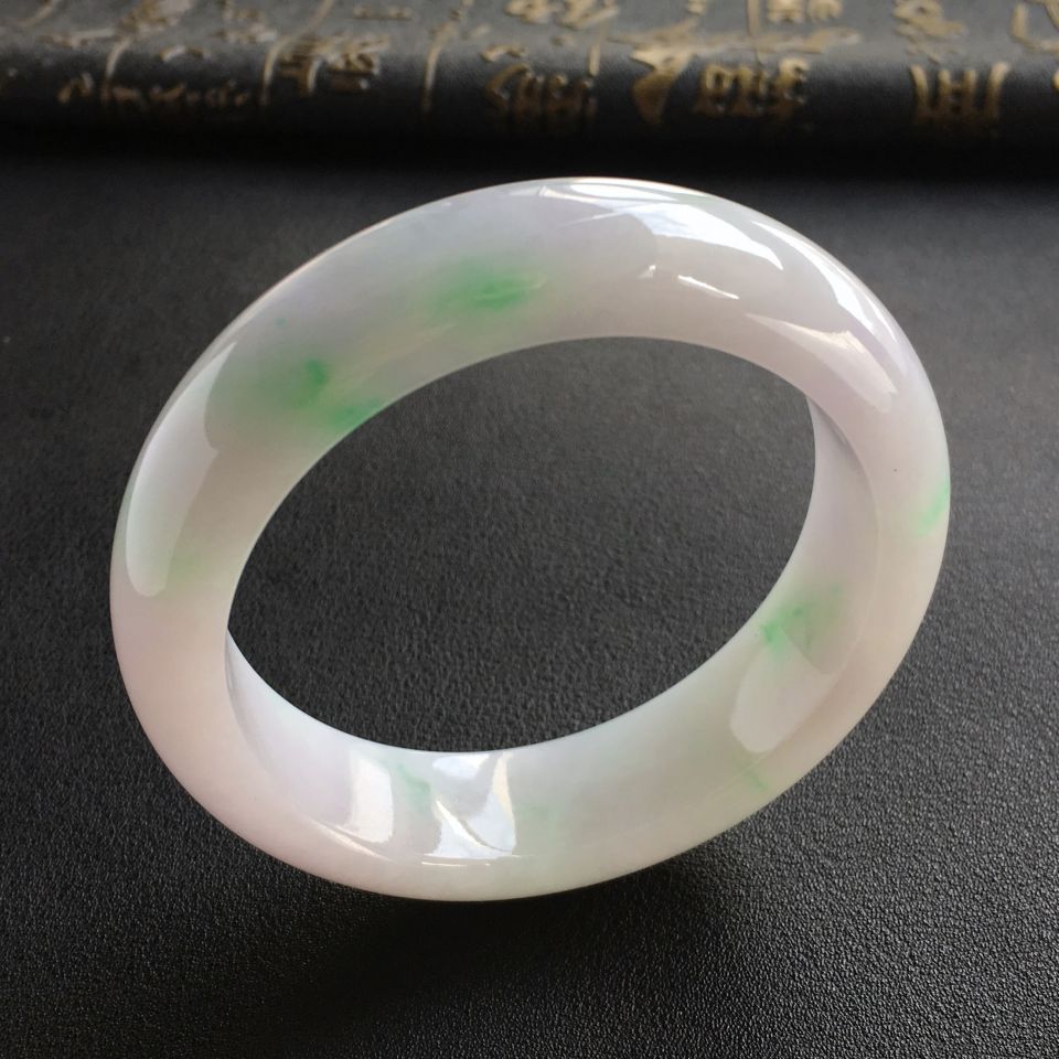 糯冰种飘翠手镯(55.5mm)