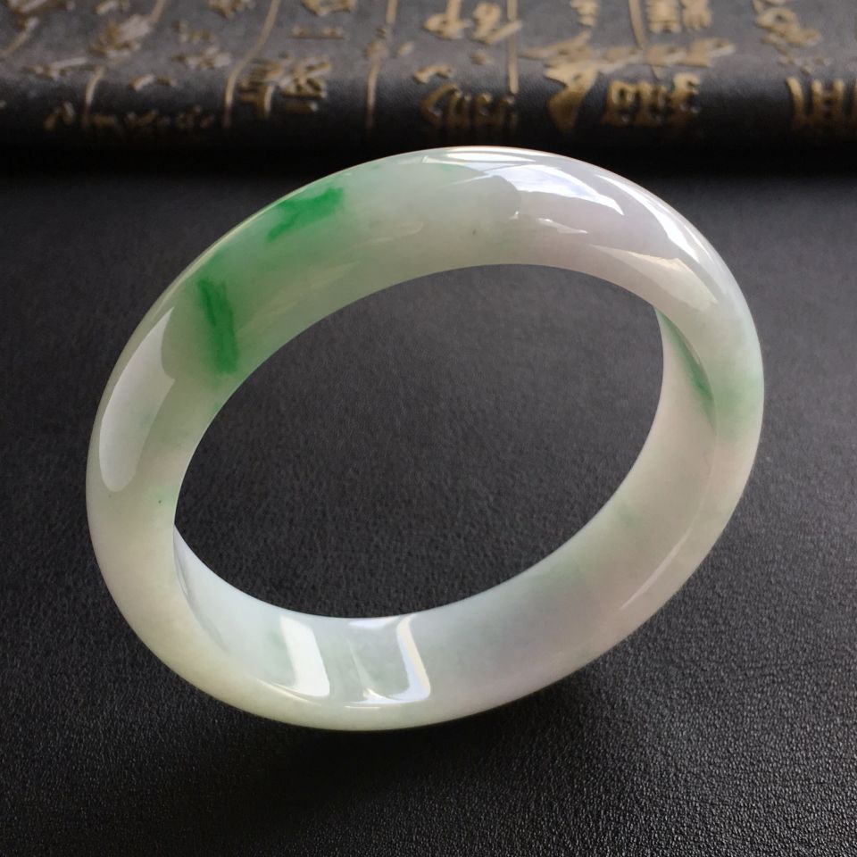 糯冰种飘翠手镯(58.3mm)