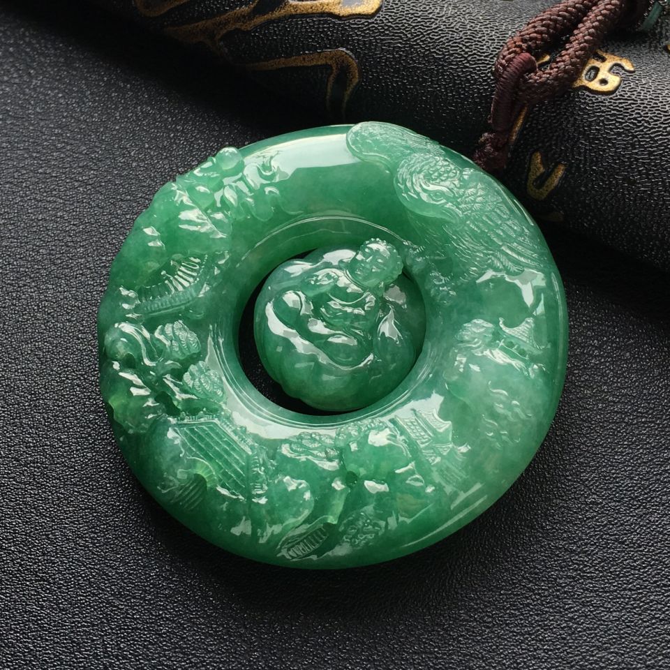 糯冰种翠色西天福地