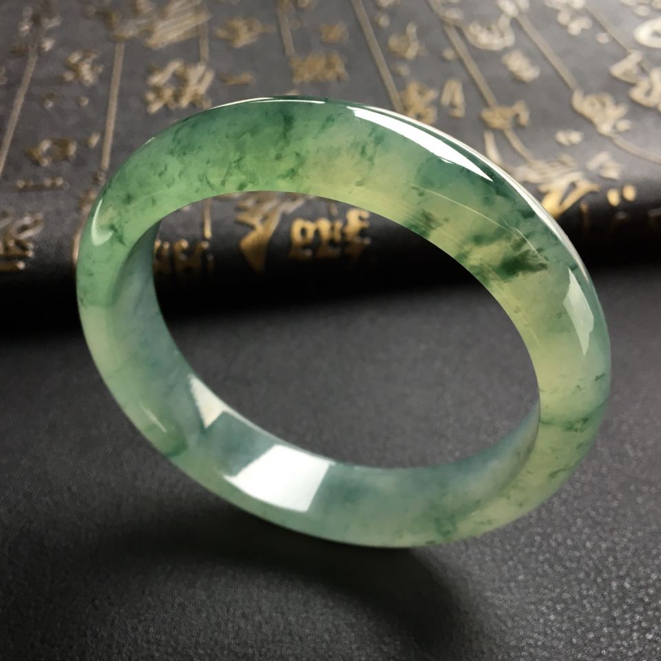 冰种晴水飘花手镯(57.4mm)