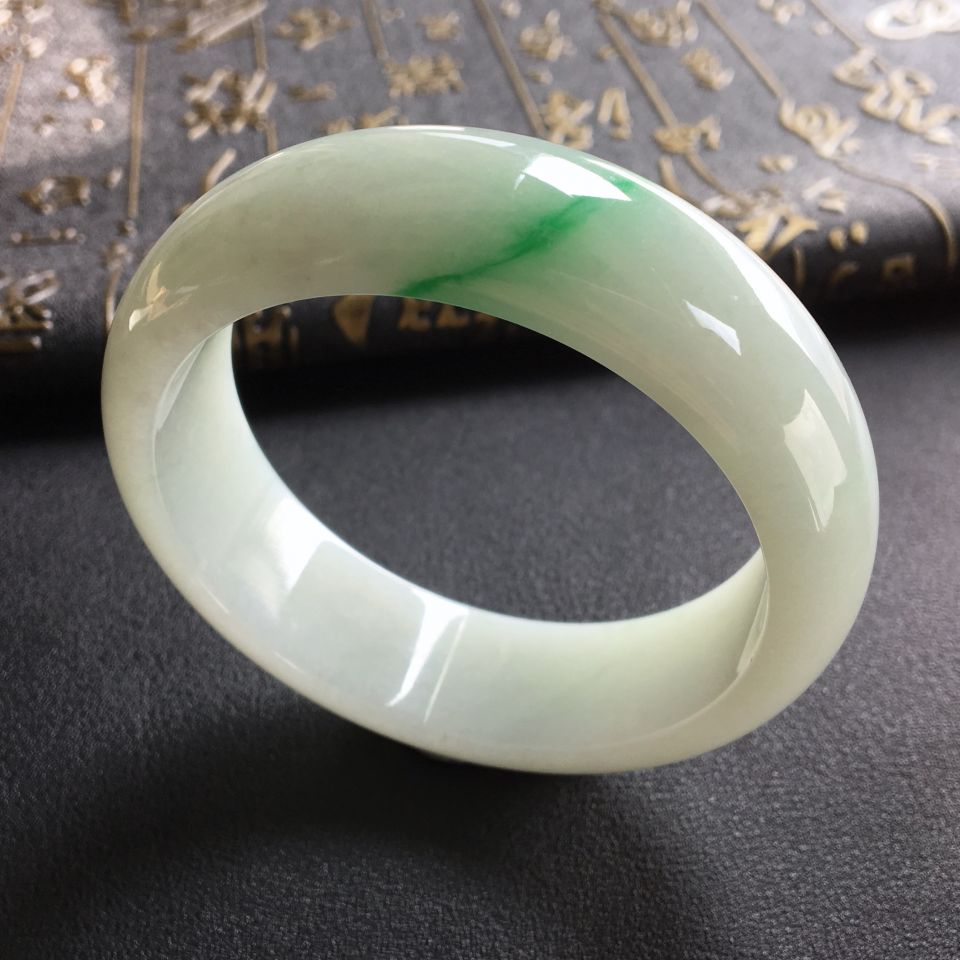 糯冰种飘翠手镯(58.2mm)