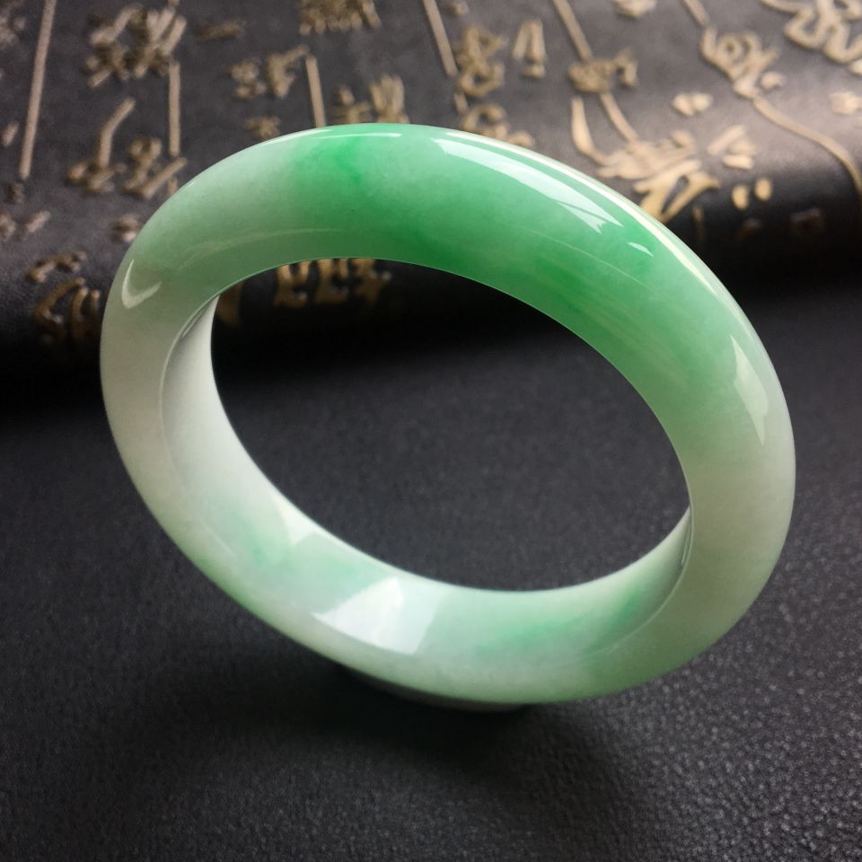 糯冰种飘翠手镯(51.4mm)