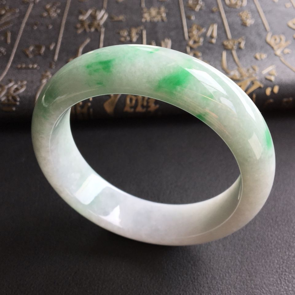 糯冰种飘翠手镯(61.2mm)