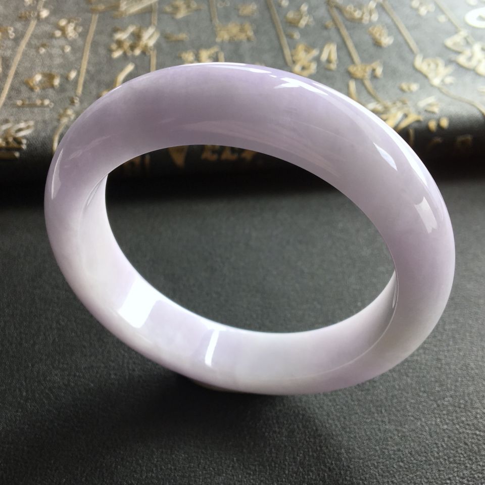糯冰种紫罗兰手镯(57mm)