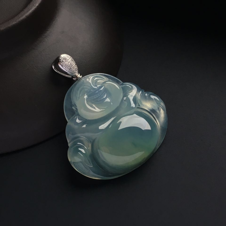 冰种晴水玉佛挂件