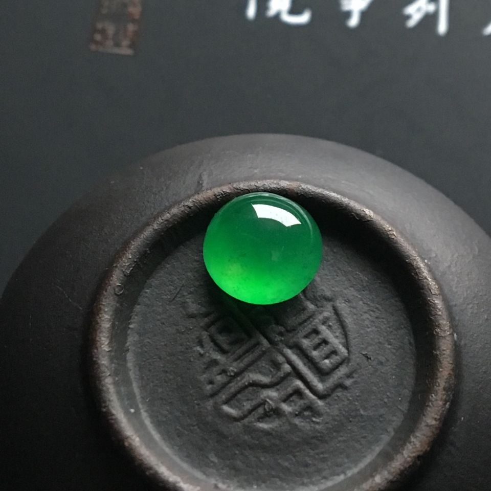 冰种翠色戒面