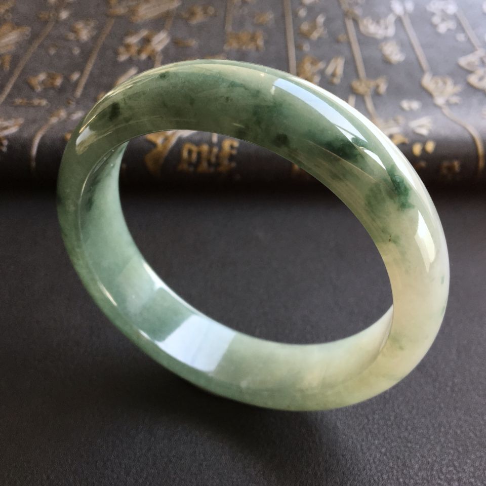 糯冰种飘花手镯（59.4mm）