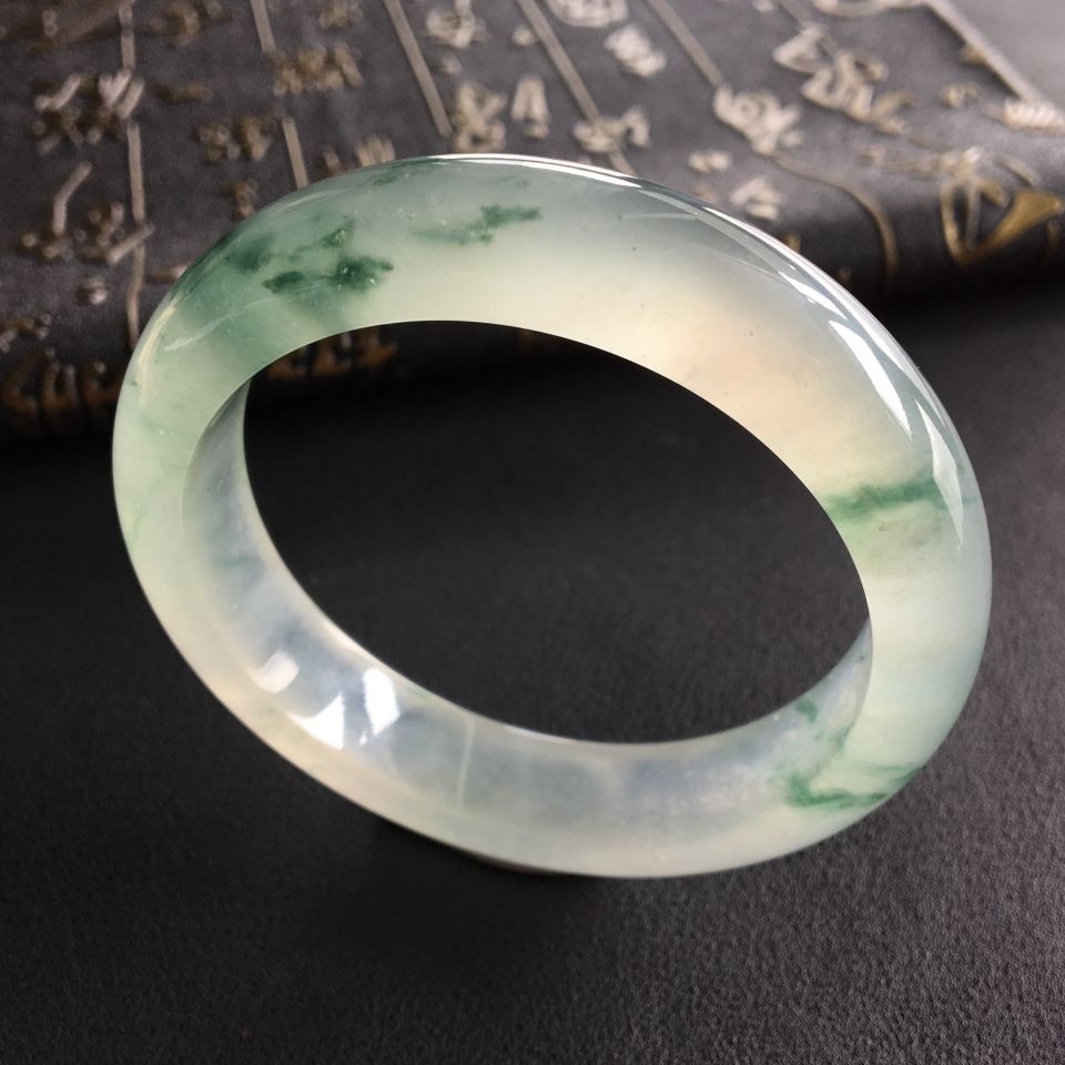 冰种飘花手镯(56.8mm)