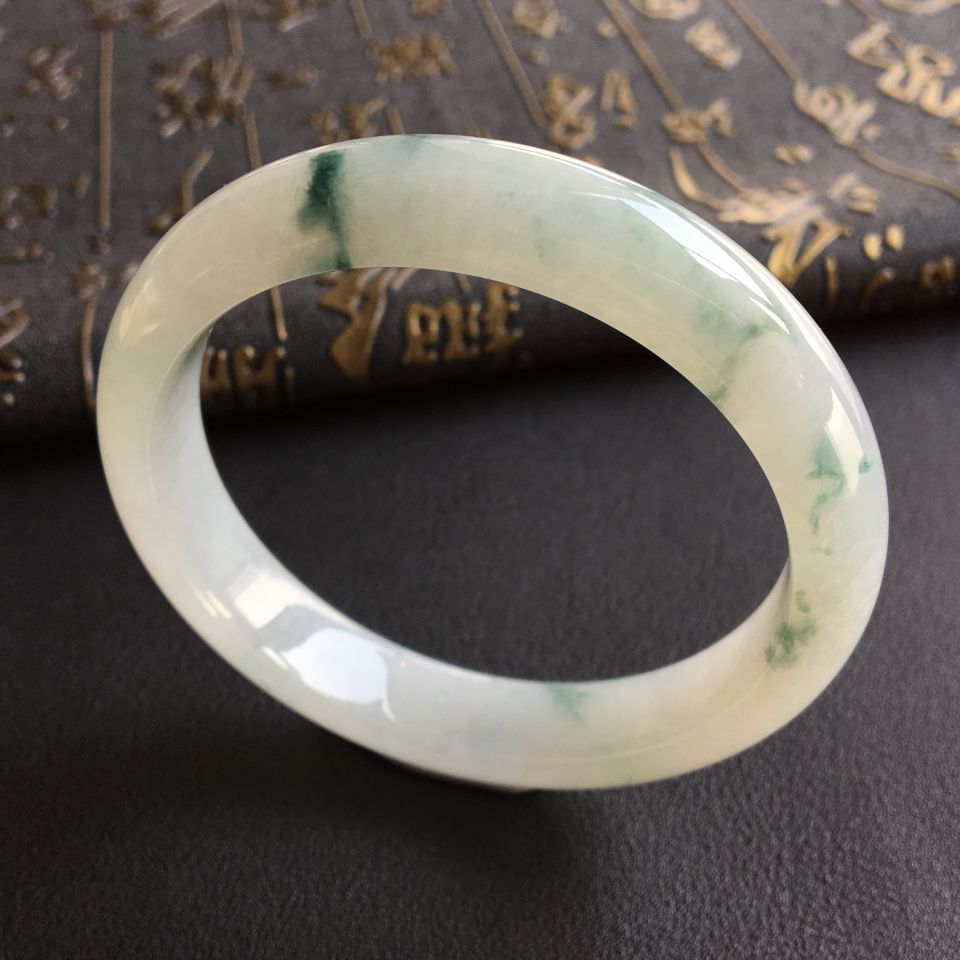糯冰种飘花手镯(57.7mm)