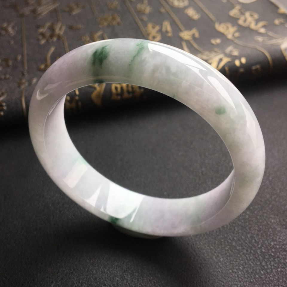 糯冰种飘花手镯(59.3mm)