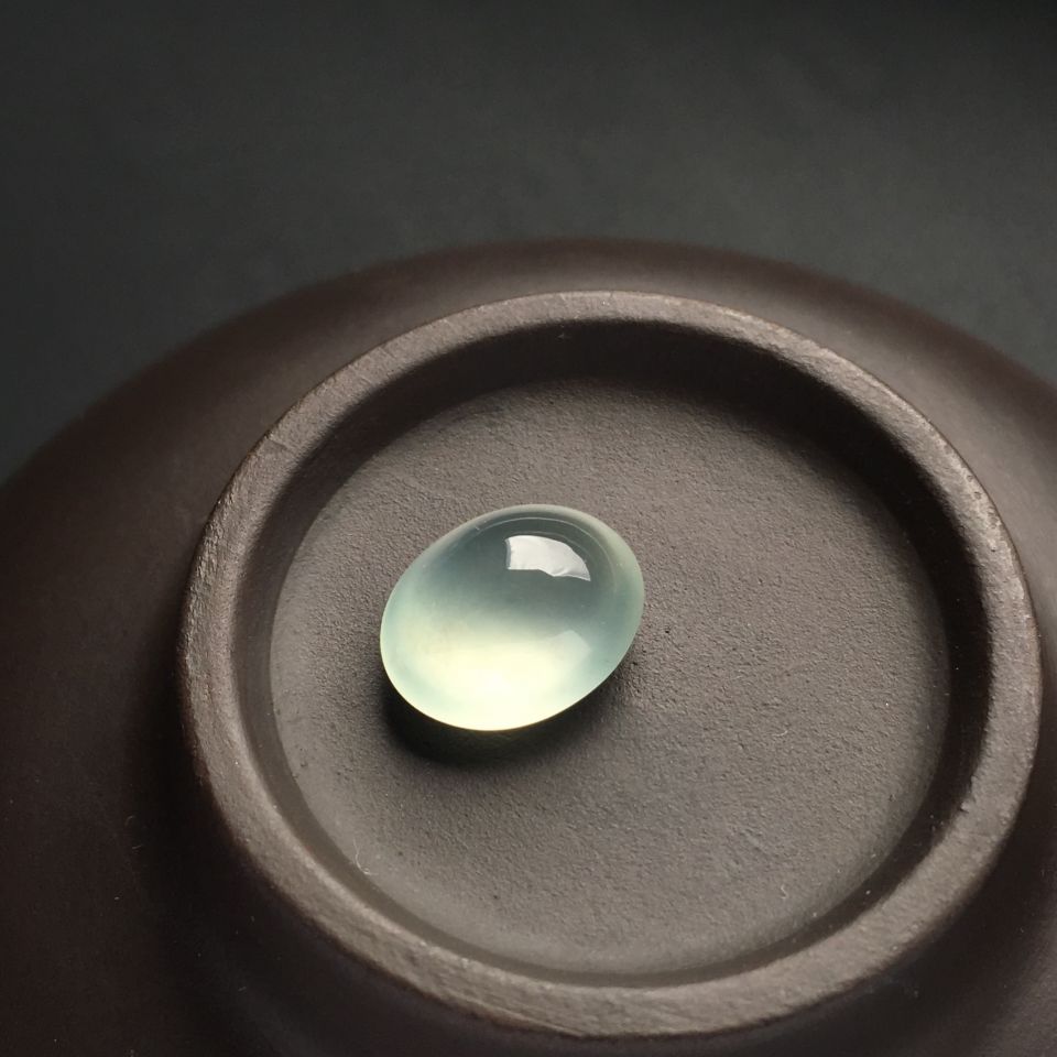 冰种淡晴水戒面