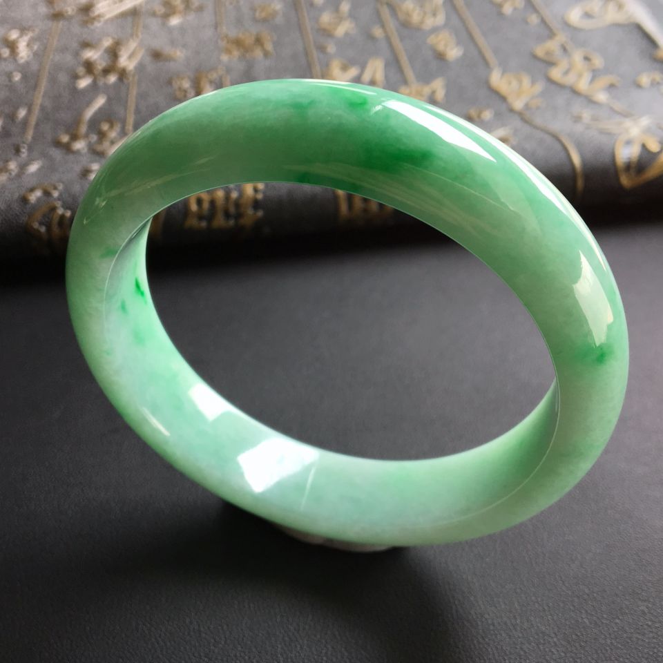 糯冰种飘翠手镯(59.7mm)